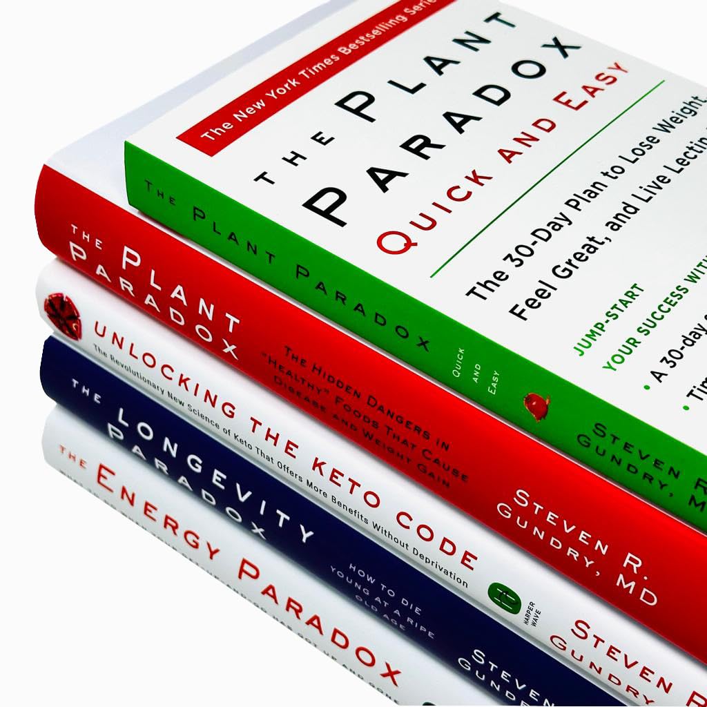 Dr. Steven R Gundry MD 5 Books Collection Set (The Plant Paradox, The Longevity Paradox, The Energy Paradox, Unlocking The Keto Code & [Paperback] The Plant Paradox Quick and Easy)