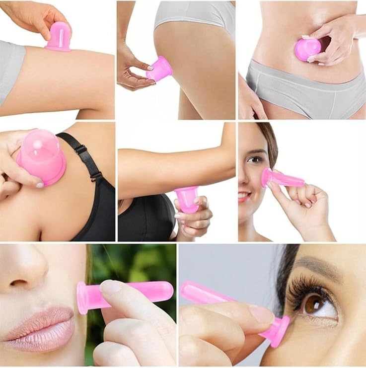 Silicone Massage Cup 5-Piece Therapy Vacuum Cup Cupping Anti Cellulite Muscle Relaxer Set