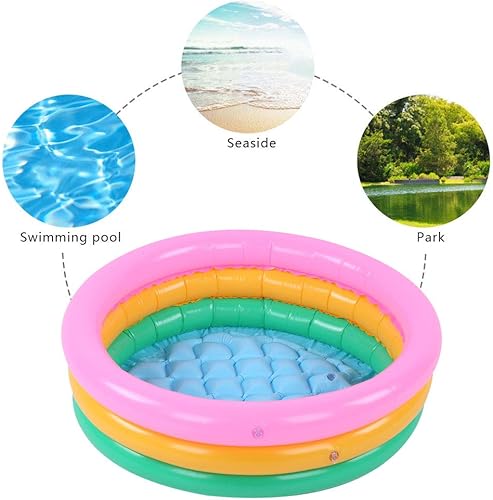 Miniatura 3 de Astibym Piscina para niños, encantadora piscina para bebés, piscina para niños, lavabo para bebé, colorida, resistente y duradera, cómoda de usar