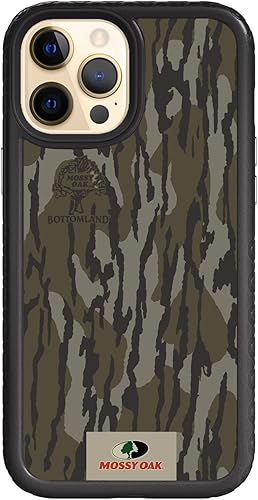 cellhelmet Mossy Oak Bottomland Orig Funda de doble capa en negro ónix diseñada para iPhone 12 Pro Max a prueba de golpes y caídas, duradera, como