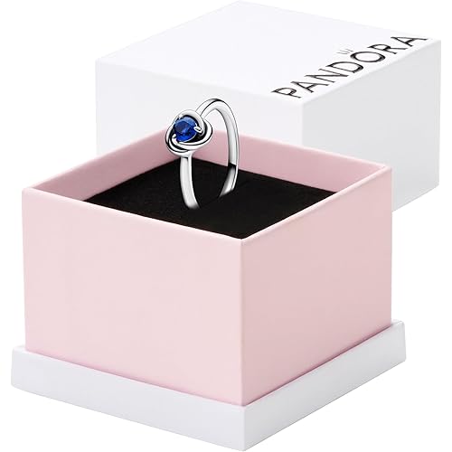 PANDORA Moments Eternity Circle Ring - Sterling Silver Ring with Man-Made Crystal - Jewelry for Women - Includes Gift Box