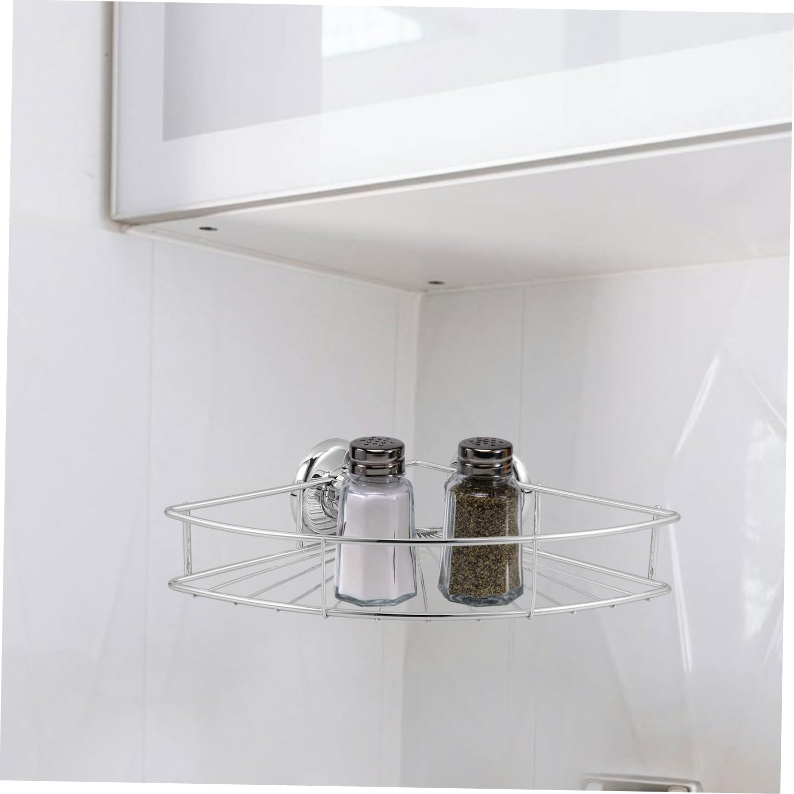 BESTYASH Mensola Angolare a Ventosa in Acciaio Inox, per Bagno e Cucina