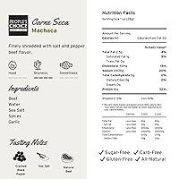Vista 2 de People's Choice Beef Jerky Carne Seca - Machaca - Masticable de carne seca a granel - Cecina de res triturada - Sin azúcar, cero carbohidratos, sin