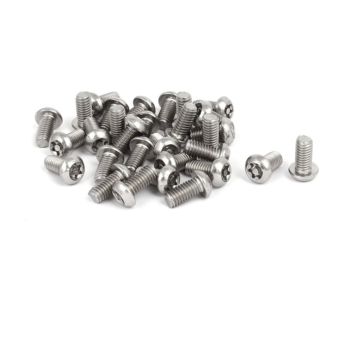 Vis de sécurité Torx M6 anti-vandalisme en inox 304 avec tête bombée inviolable 12mm