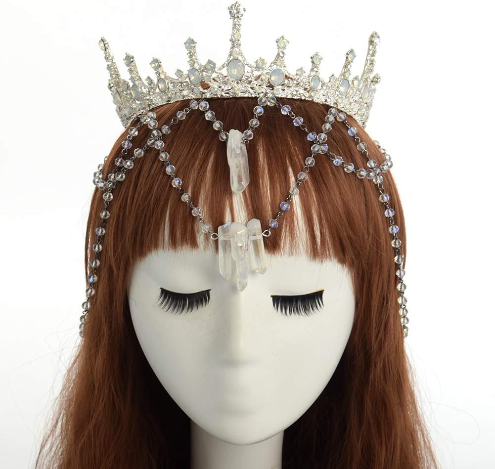 BPURB Wedding Crown Baroque Queen Crown Rhinestone Wedding Crown Tiara for Women Costume Party Hair Accessories