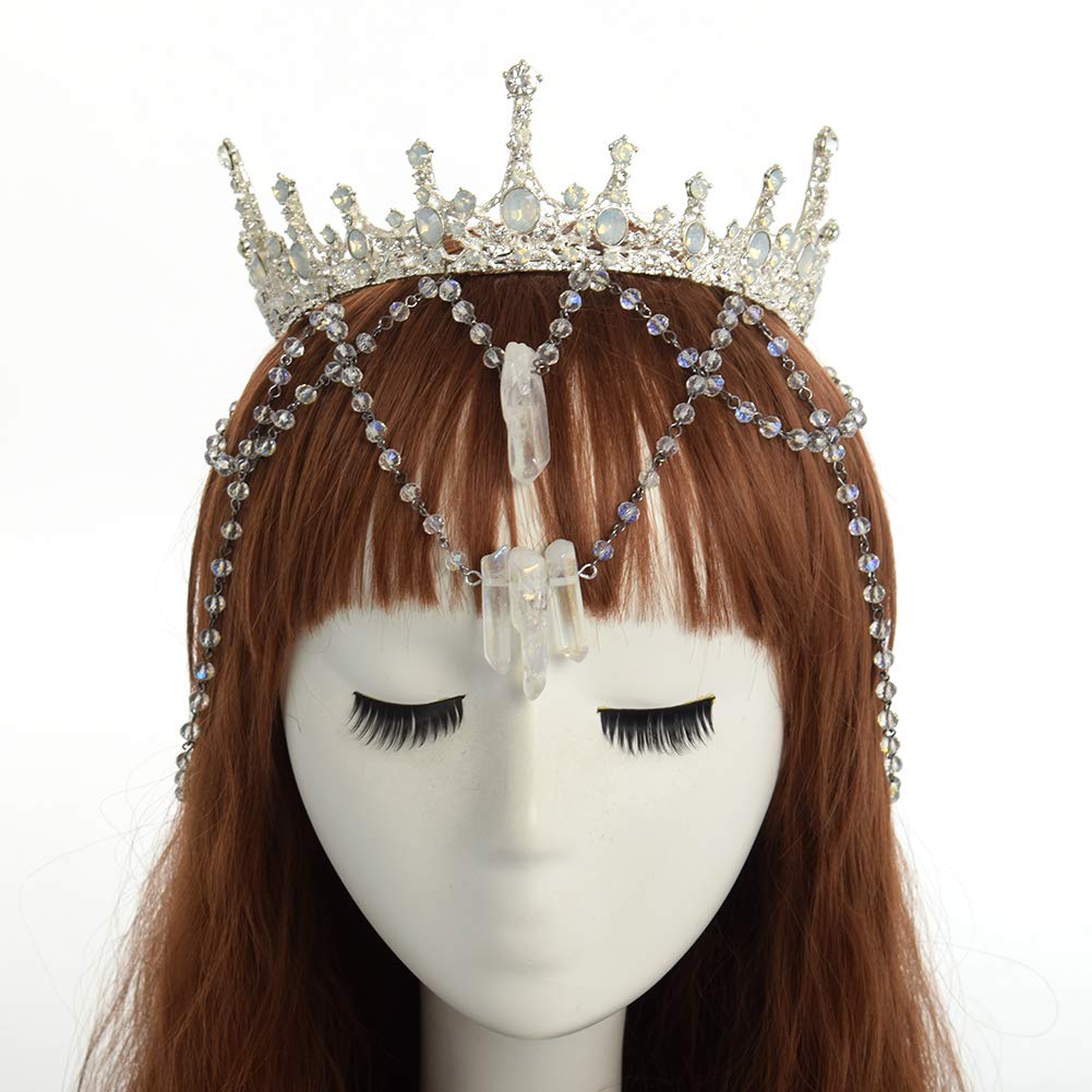 GRACEART - Tiara per matrimonio reale con cristalli, per cerchietto da sposa