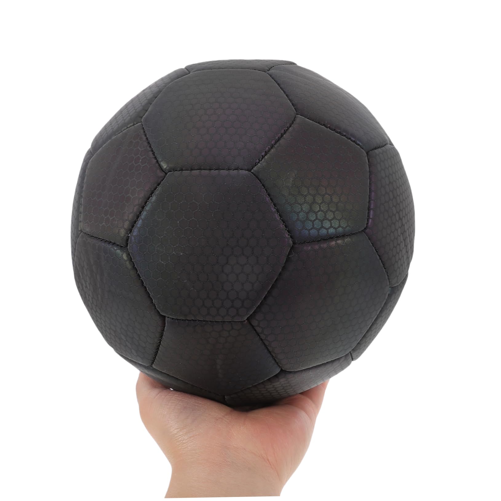 Pallone di Calcio Riflettente per Allenamento e Partite, Alta Visibilità | Gomma, Pelle Sintetica e Camera in Butile, Uso Versatile per Scuole e Match, Back To School Party