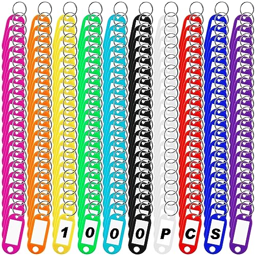 Kigeli 1000 Pcs Plastic Key Tags with Label Window 10