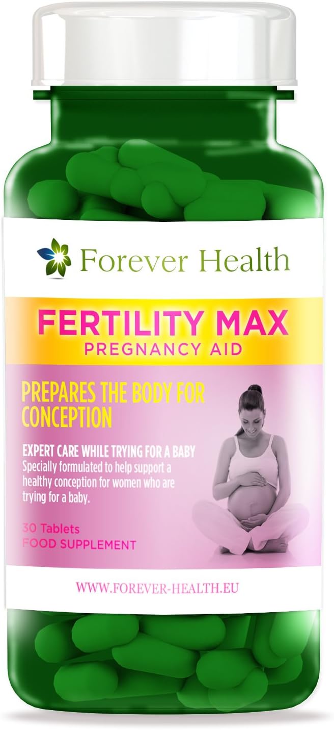 FERTILITY MAX Pregnancy Aid - Do You Have Trouble Getting Pregnant ? Fertility Max Pregnancy Aid are NEW HERBAL Pills Specially Formulated to Help Women Conceive PLUS It Prepares a Woman's Body For Conception and Supplies Vital Nutrients For Healthy Ovulation And Supports a Healthy Female Reproductive System ! FERTILITY MAX Pregnancy Aid Tablets Include FOLIC ACID and IODINE as Well as Many Other Vitamins and Minerals Essential For Mother and Baby ! 30 Tablets
