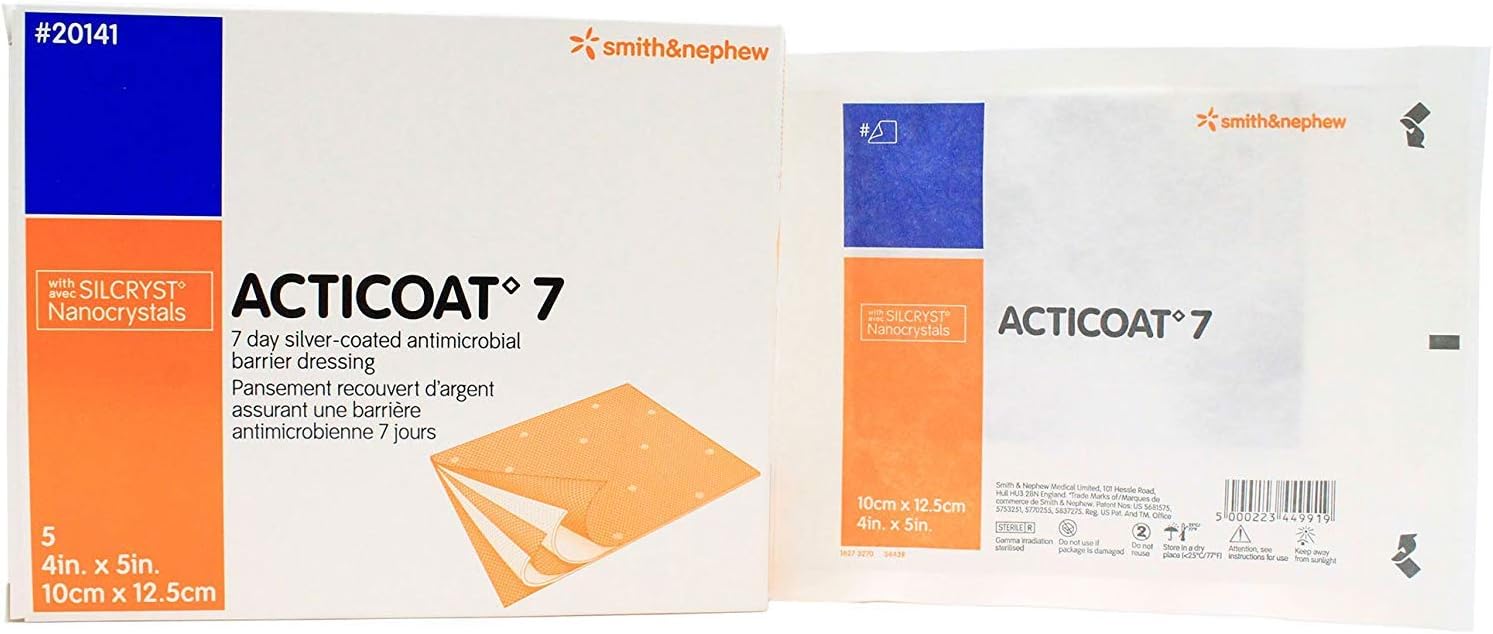 Acticoat 7-day Wound Dressing, 4" X 5"