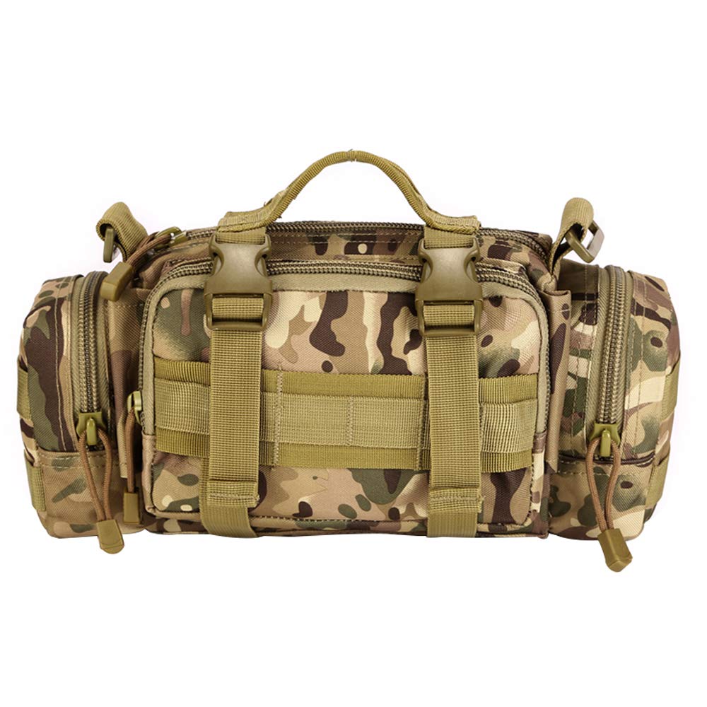 UNISTRENGH Utility 3P Military Tactical Duffle Waist Bags MOLLE Assault Shoulder Backpack Multifunction EDC Pouches Heavy Duty Fanny Packs (CP