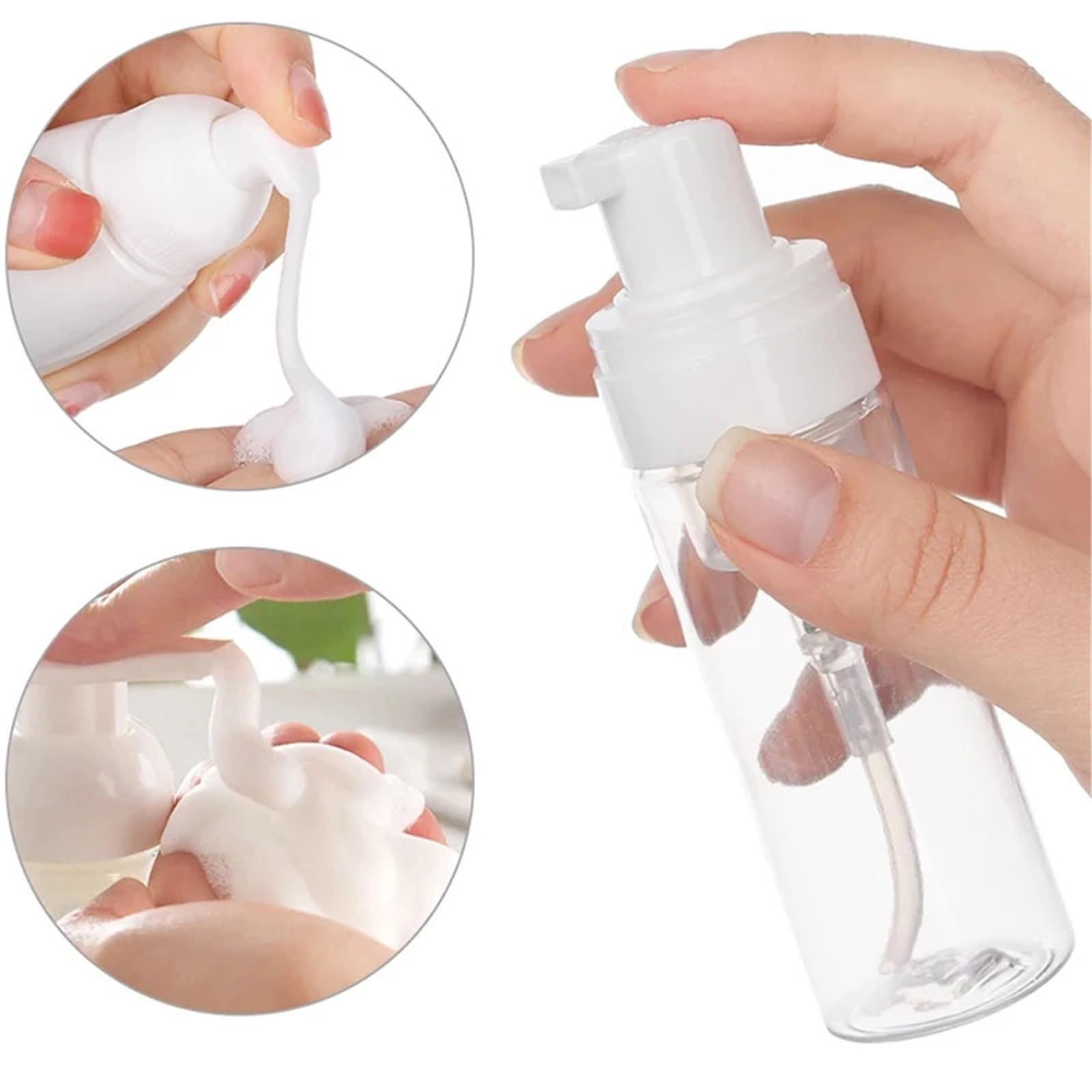 Sprühflasche Leer 30Pcs Kunststoff Schaum Pumpe Flasche Leere Gesicht Reiniger Kosmetische Flaschen Seife Dispenser Nachfüllbar Hand