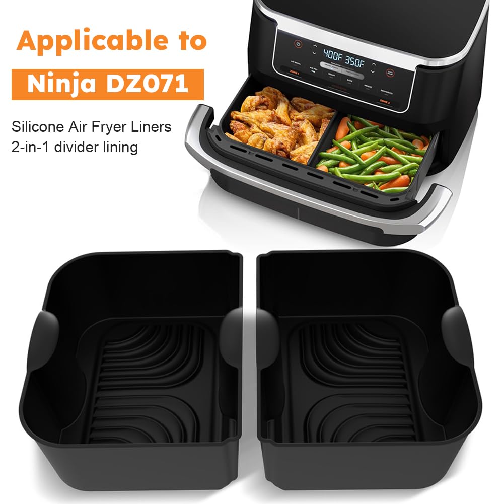 3 pezzi accessori per friggitrice ad aria calda, compatibili con Ninja Foodi AF500 da 10,4 l, stampo in silicone riutilizzabile, friggitrice ad aria calda, stampo in silicone per ninja AF500EU