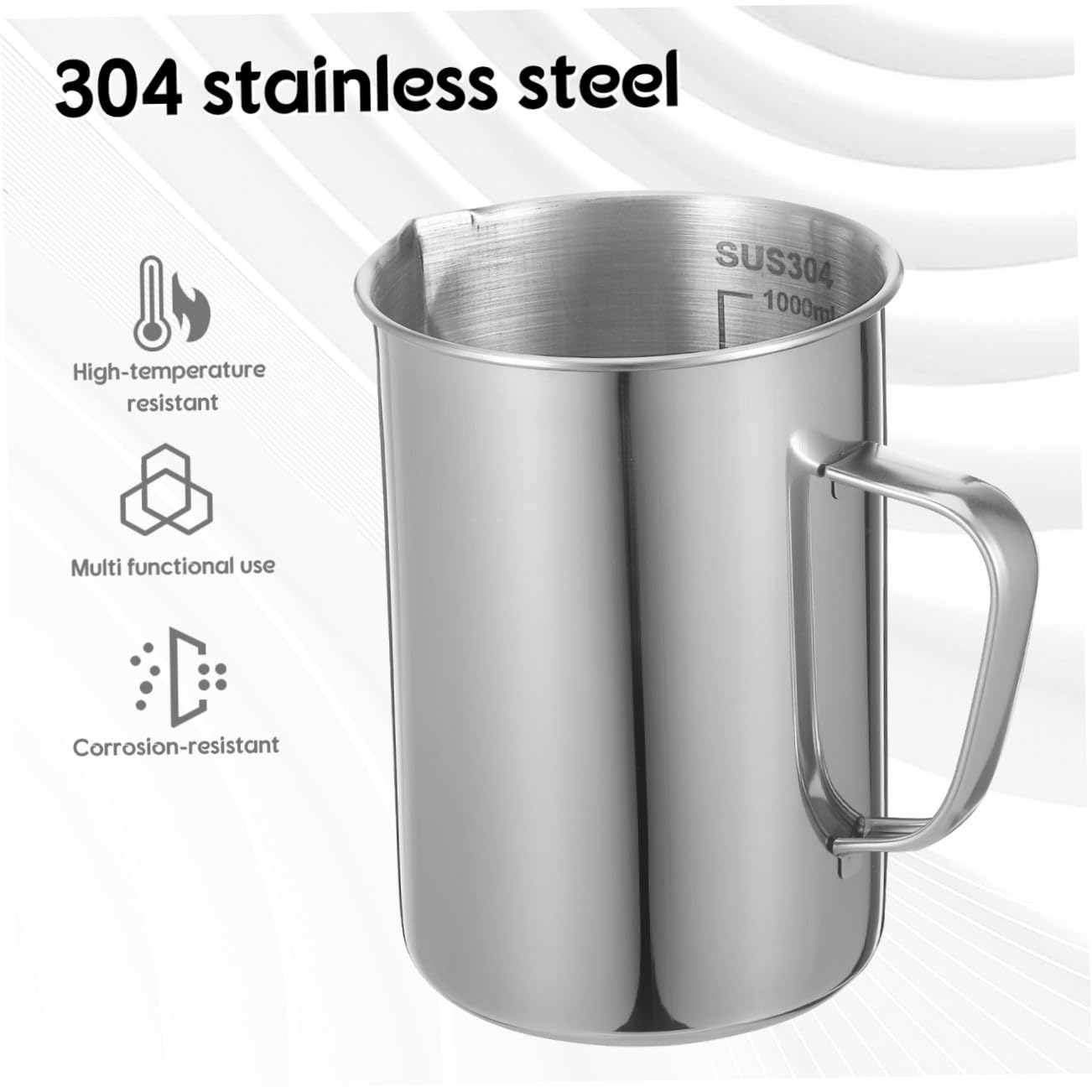 SOLUSTRE 2pièces Gobelet Gradué Acier Pour Tasse à Mesurer Précise Pour Cuisine Et Sciences Outil De Mesure Et Facile à Nettoyer