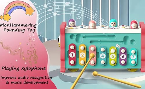 Brinquedos de martelar, jogo de pesca educacional Montessori Brinquedo de xilofone para 1 2 3 anos d