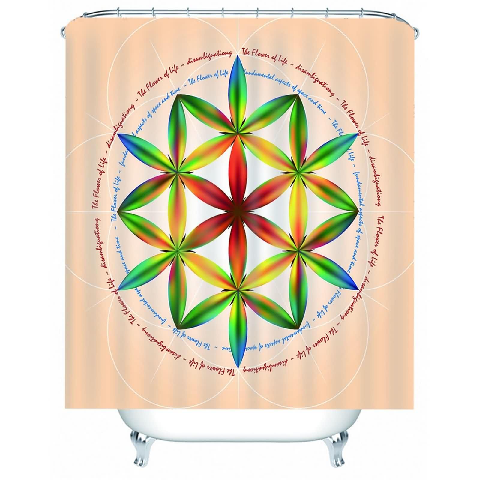 Rideau de douche en tissu pour baignoire, ambiance fraîcheur florale