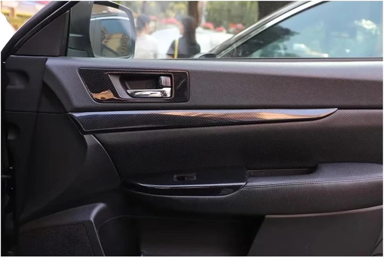 Compatible with Subaru Outback 2010-2014 Car Door Panel Decoration Strips Trim ABS Stickers Interior Auto Styling Moldings(Yellow Peach)