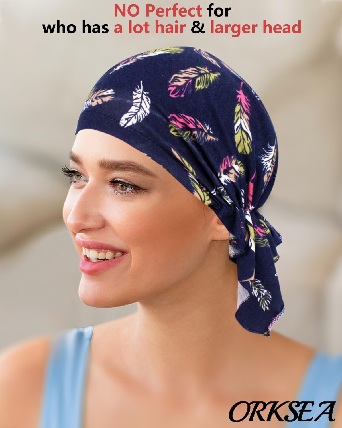Chemo Headwear for Women Pre-Tied Head Scarf Slip On Headwraps Soft Turbans Cancer Hats Beanie Coverings Scarves - Image 5