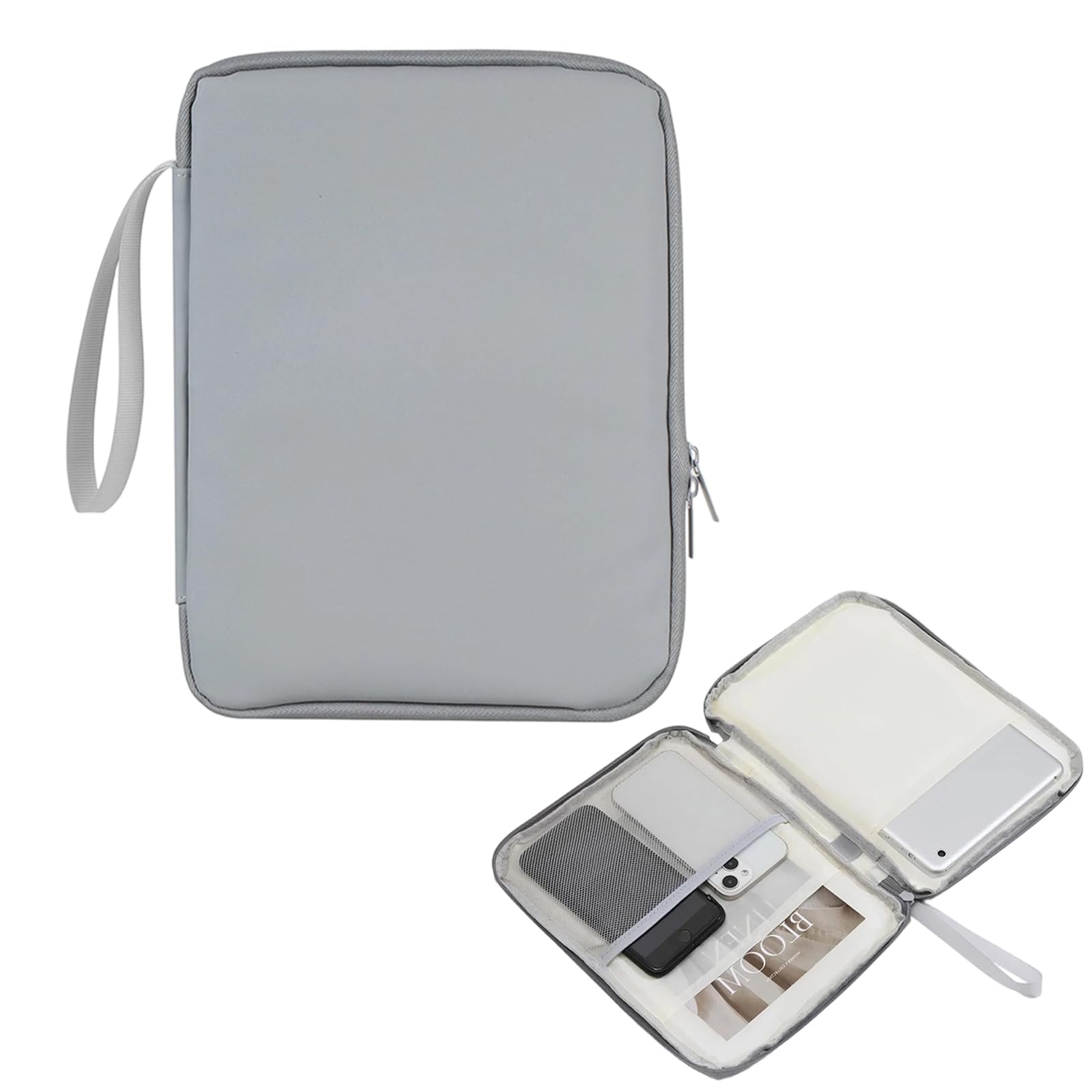 Custodia Protettiva per Tablet 12-13 Pollici con Maniglia, Borsa Universale Impermeabile con Tasche Multiuso, Tablet Sleeve Carrying Case Sleeve Imbottita Antiurto per Viaggio Lavoro e Regalo