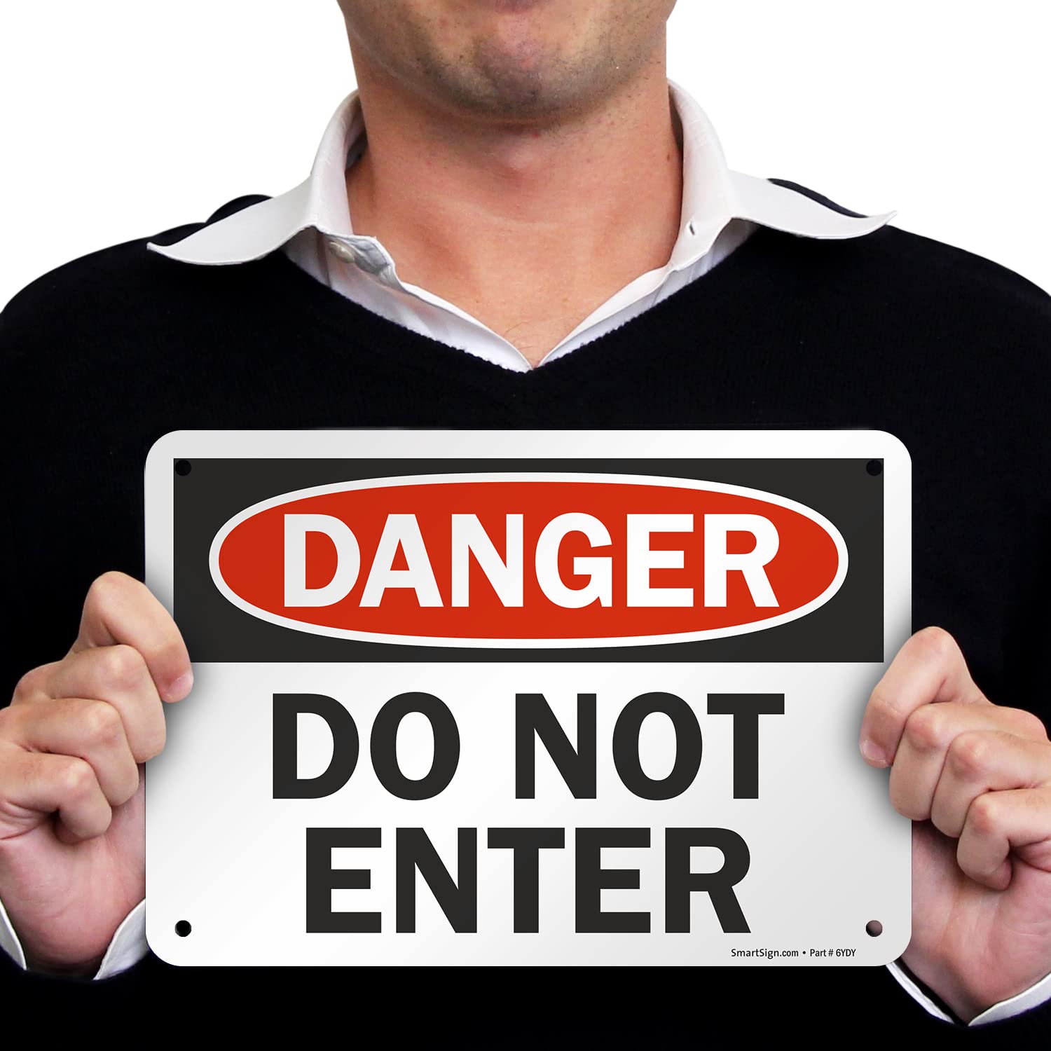 SmartSign "Danger - Do Not Enter" Sign | 7" x 10" Aluminum — Amazon image 2