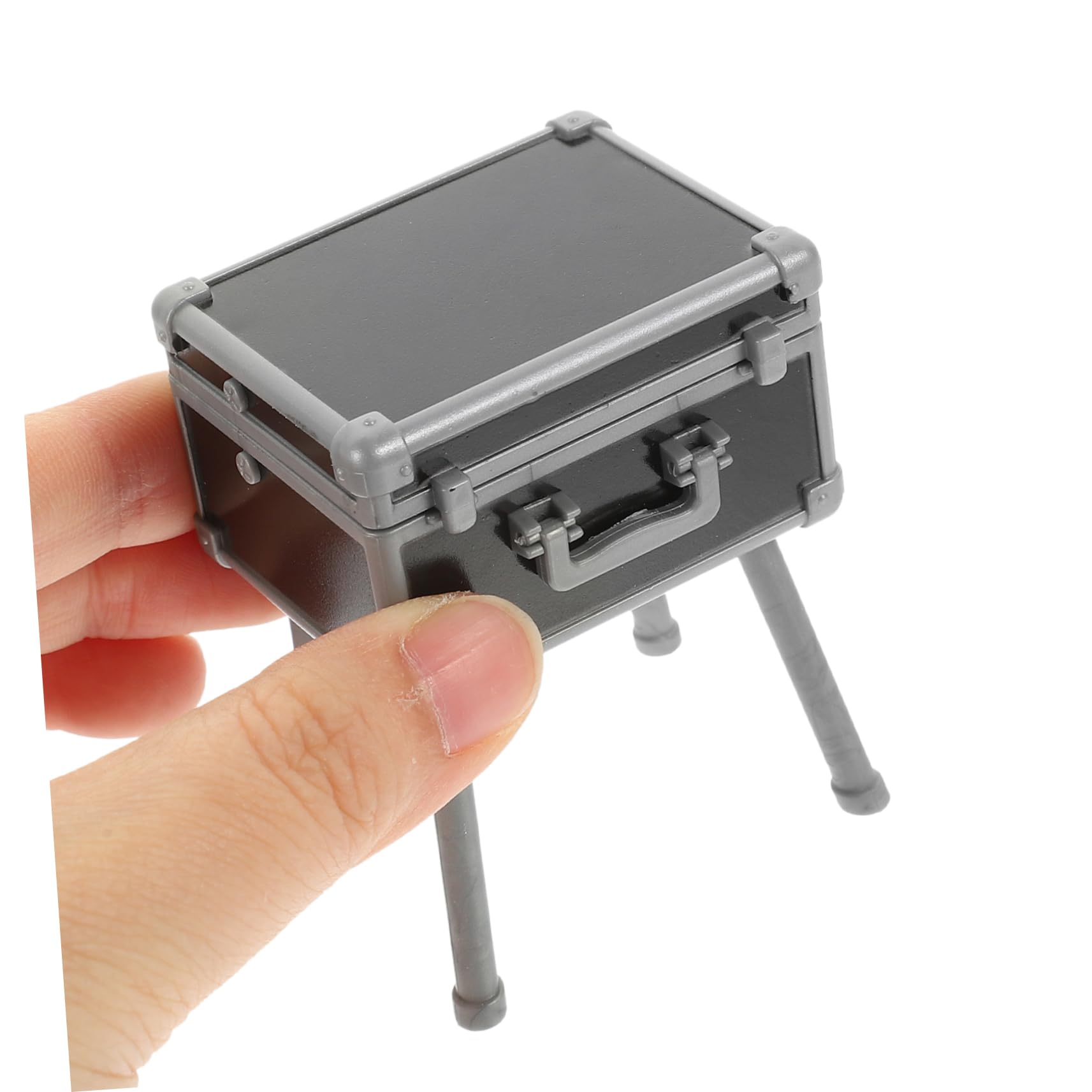3 Stück Miniatur Schminkbox aus Kunststoff mit Realistischem Design Nicht Verformbar als Dekoratives Puppenhaus Accessoire und Foto Requisite Geeignet