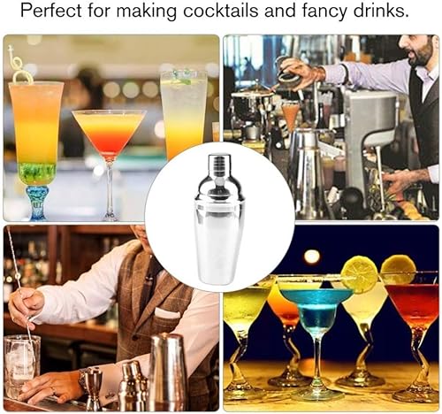 Miniatura 4 de CXDTBH 23pcs Stainless Steel Cocktail Shaker Set Barware Kit with Square Wooden Rack for Bartender Drink Party Bar Tools