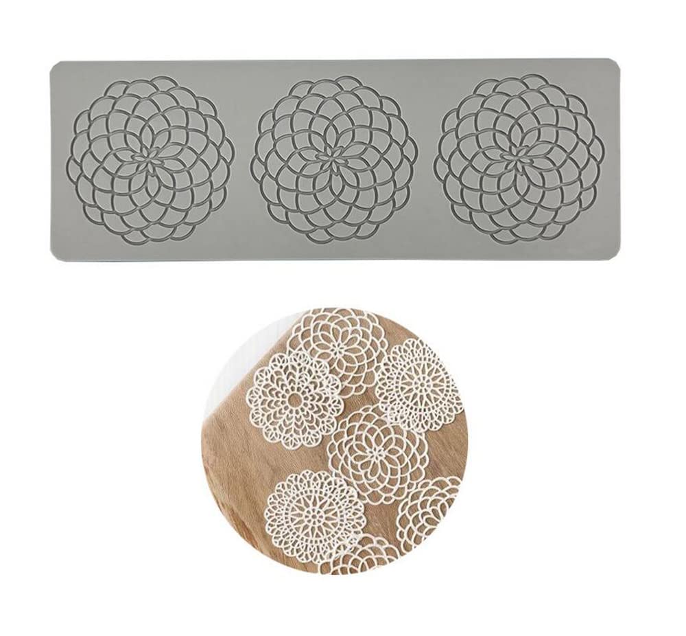 シリコンレースマット シュガークラフト 印象型 食用 ケーキデコレーション Amazon | シリコンレースマット シュガークラフト印象型食用