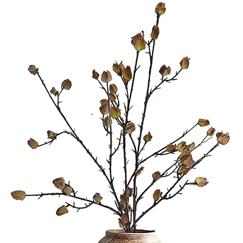 3Pcs Realistic Faux Berry Stems for Tall Vases, 35.4 Inch