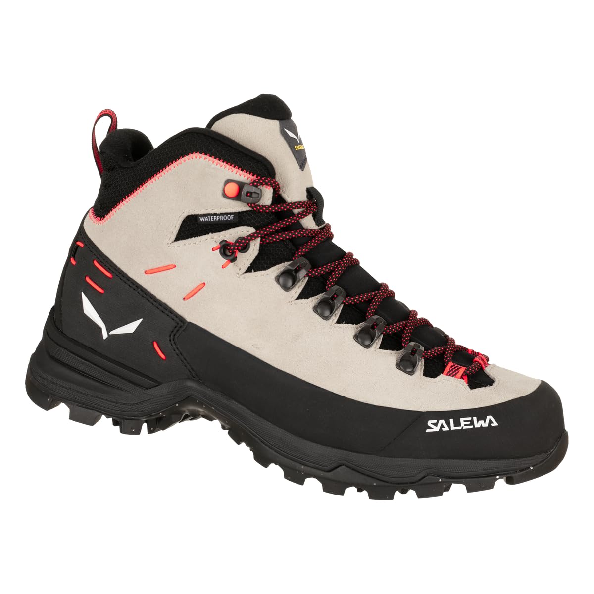 Salewa Alp Mate Mid PTX Hiking Boot - Women's Oatmeal/Black 10.5