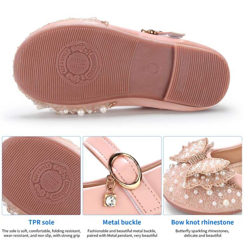 Toddler Girls Mary Jane Princess Ballet Flats Shoes School Party Dress Shoes4