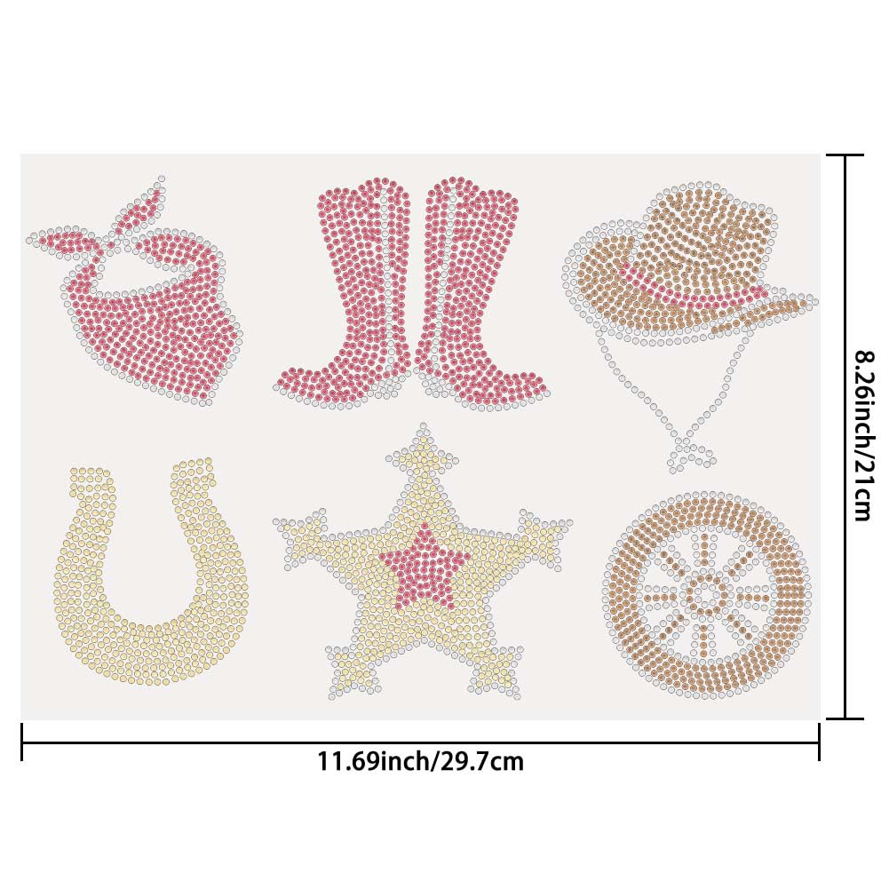 SUPERDANT Ferro su Strass Trasferimento Elementi Denim Strass Termoadesivi Trasferisci T-Shirt Western Cristallo Trasferimento Termico Disegni Strass Da Cowboy per Abbigliamento