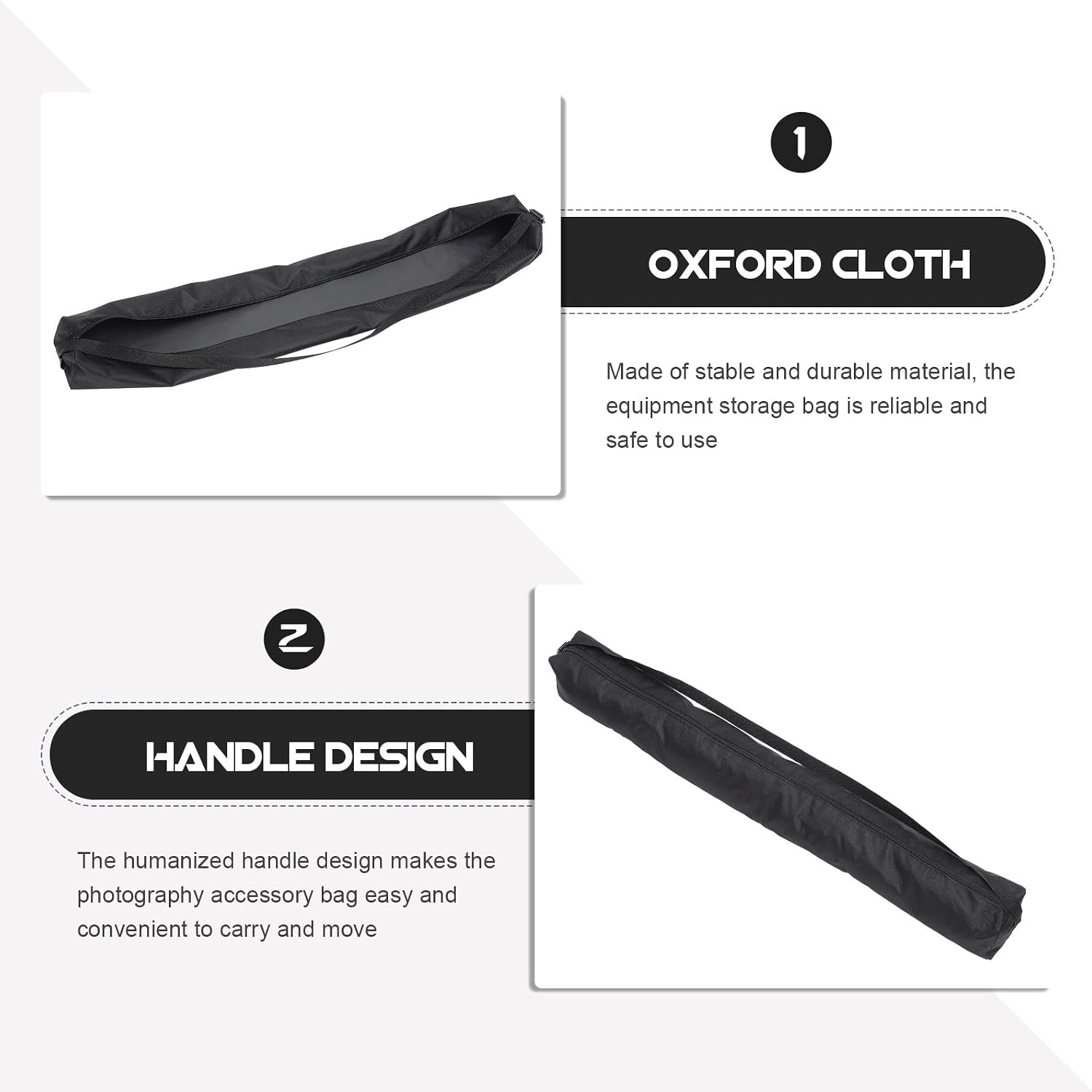 Tripod Carrying Bag Portable Equipment Storage Case for Monopod and Light Stand, Foldable Oxford Cloth Shoulder Bag 100x10x10cm for Outdoor Photography