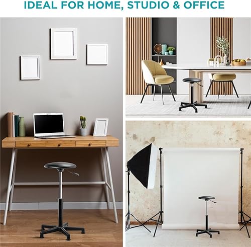 Miniatura 5 de Flashpoint Taburete para posar de 20 a 30 pulgadas, taburete de fotografía perfecto para estudio, fotografía en el hogar y en el lugar con 14