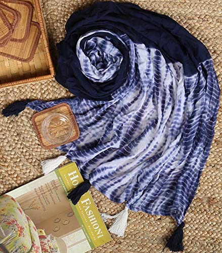 RAJRANG Cotton Scarf Shibori Japanese Printed for Women Head Neck Fashion Scarves3