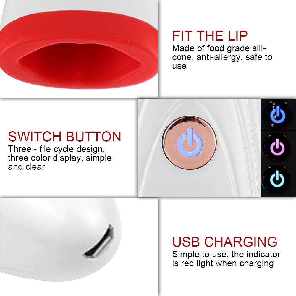 Repulpeur de Lèvres électrique, Dispositif Repulpant pour les Lèvres Repulpant Automatique pour les Lèvres, Repulpeur électronique pour les Lèvres pour Femme