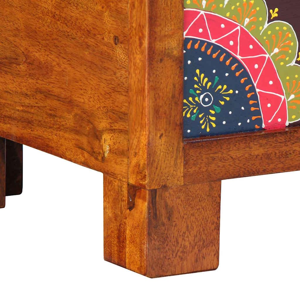 vidaXL Caja de Almacenamiento Multicolor 50 x 30 x 40 cm | Tienes mucho lugar para todas tus cosas, Patrones bonitos que se destacan, Madera resistente que aguanta