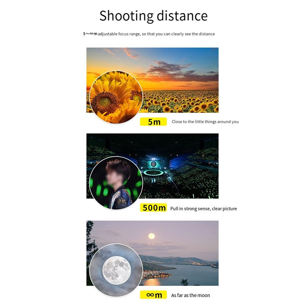 Teleobjetivo 22x Smartphone con trípode, lente de cámara de teléfono móvil con zoom HD, para diseño compacto y portátil, compatible con la mayoría de teléfonos