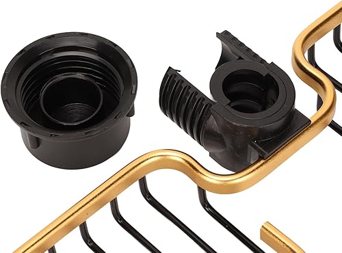 Miniatura 8 de Estante de almacenamiento para grifo, organizador de fregadero de cocina, organizador de plástico de aluminio, dos recipientes con barra de toalla