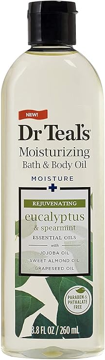 Dr. Teals Bath & Body Oil Variety Gift Set (3 Pack, 8.8oz Ea.) - Rejuvenating Eucalyptus, Ultra Rich Shea Butter, Nourishing Coconut Oil - Essential Oils Hydrate Skin & Alleviate Stress