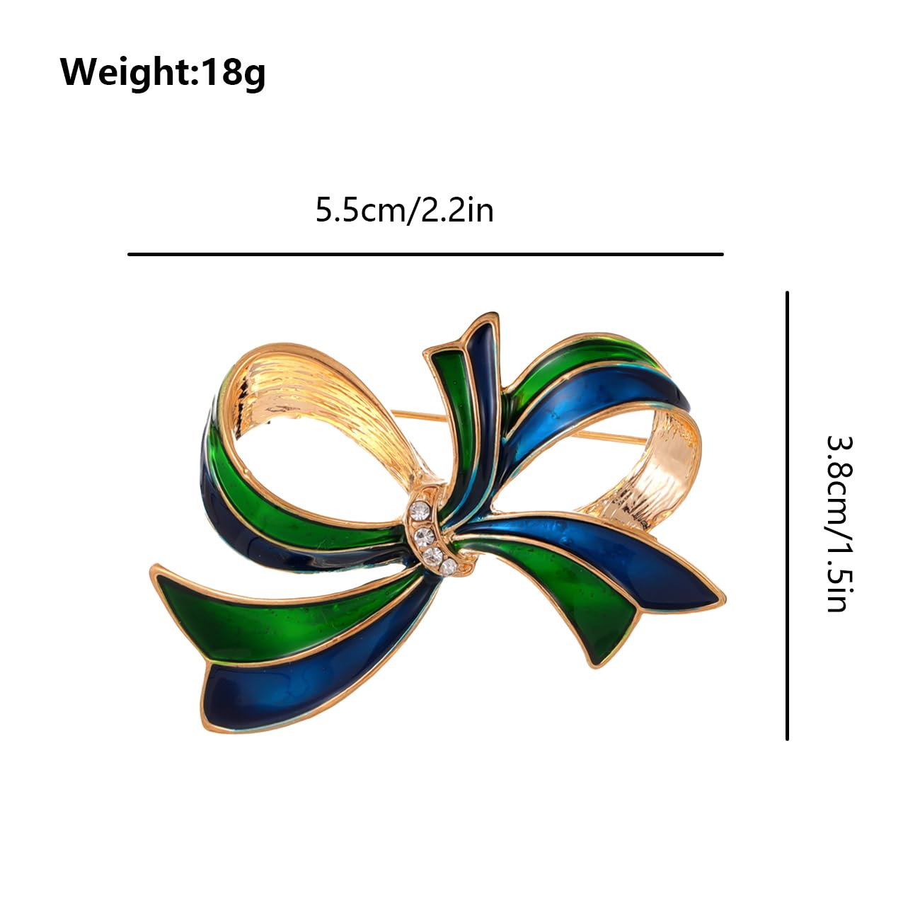 FAIRYGATE Rhinestone Brooch Clothing Jewellery Accessories Fashion Elegant Shiny Crystal Teardrop Brooches Wreath Pendent Lapel Pin，B36 — view 2