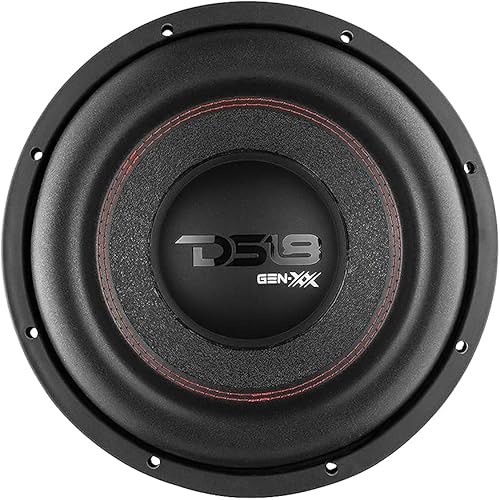 Miniatura 4 de DS18 GEN-XX10.4DHE Subwoofer de coche de alta excursión de 10 pulgadas, 1000 vatios, bobina de voz dual máxima, 4+4 ohmios (1 altavoz)