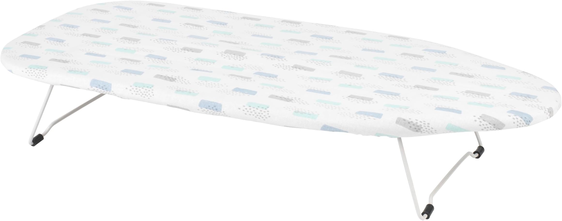 Kleeneze KL062291ELISEFEU7 Foldable Tabletop Ironing Board – Compact Ironing Table, 100% Cotton Cover, Suitable for Left & Right-Handed Users, Ideal for Travel and Small Homes, Lightweight, 73 x 31 cm
