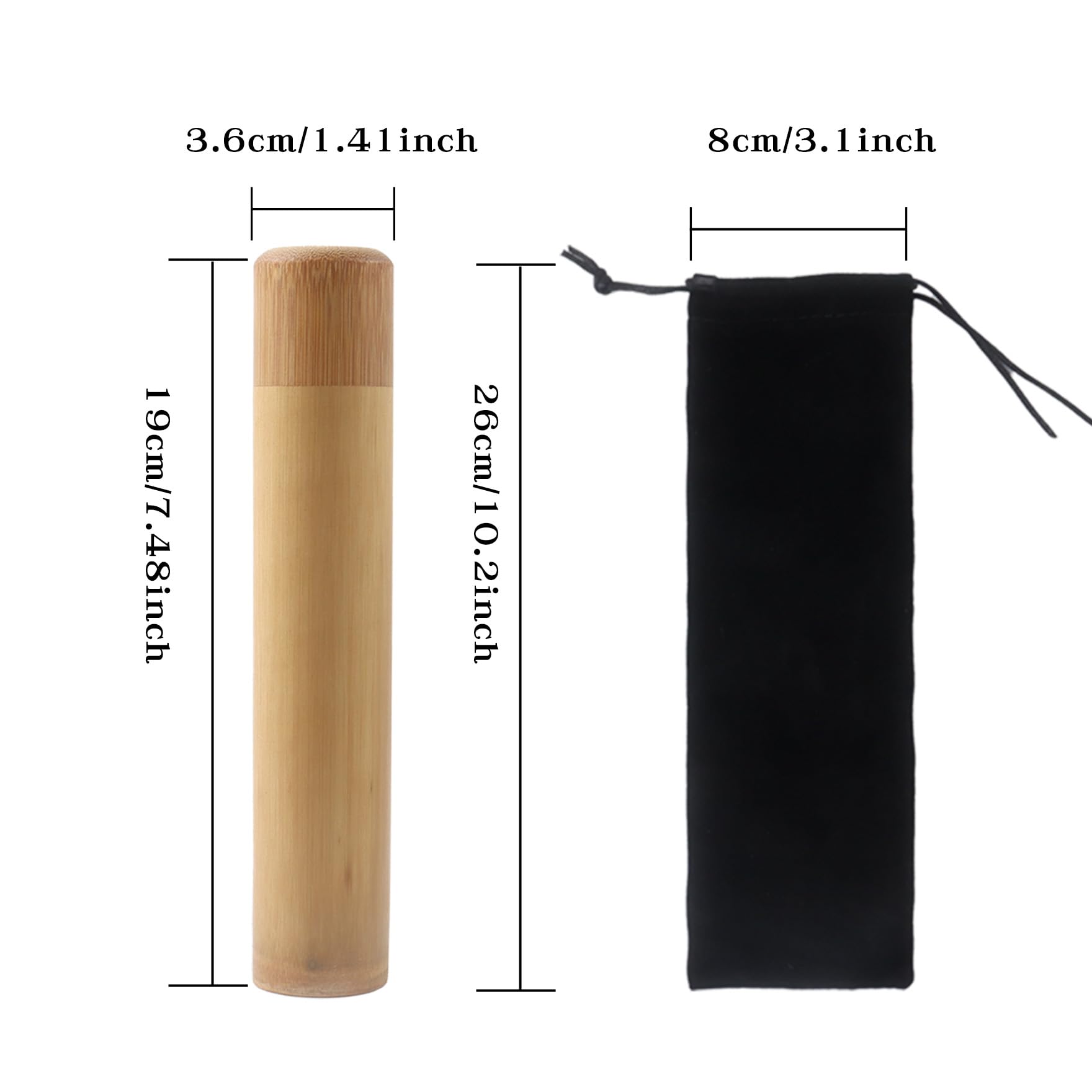 Klmnop Small Scattering Urns for Human Ashes 7.48''x 1.42'' Scattering Tubes with Black Velvet Bag - Image 2