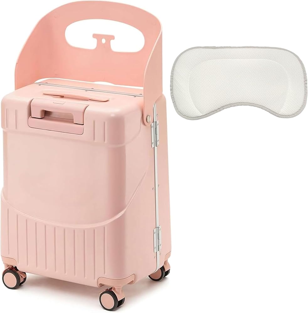 子供が乗れるキャリーケース ピーチピンク Amazon | [ChicCarry] 子供が乗れるキャリーケース クッションシート