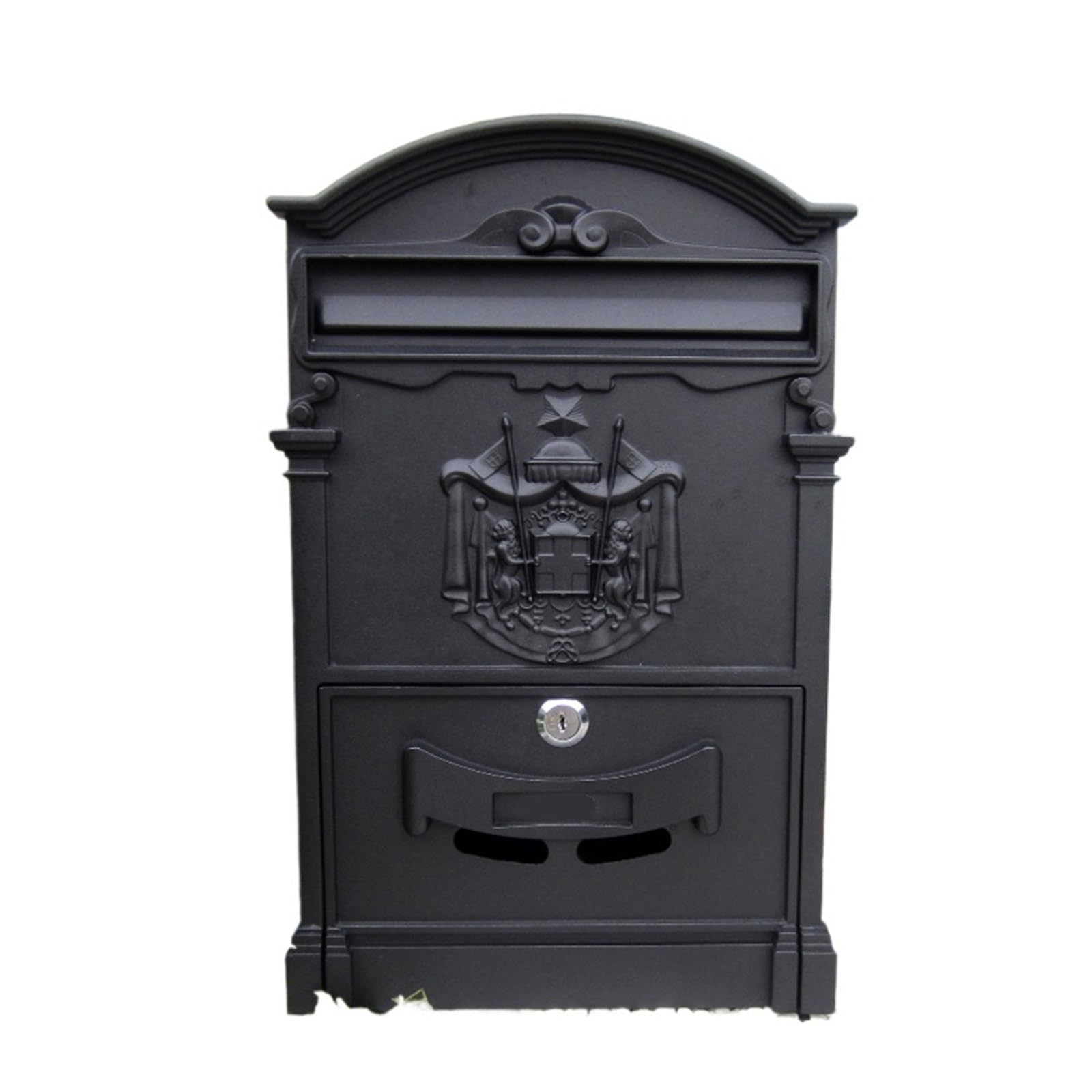 Mailbox Wall Mount Locking Mailbox Vintage Lockable Metal Mailboxe Large Capacity Postbox Security Mail Letter Post Box Outdoor Mail Box
