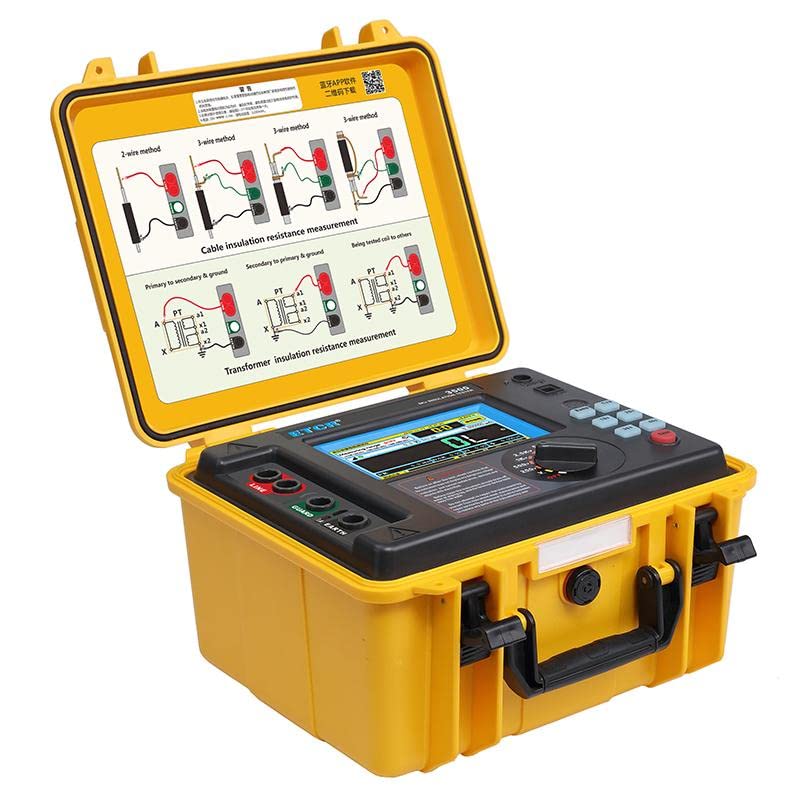 5KV High Voltage Insulation Resistance Tester Rated Voltage 250v-5Kv 0.5MΩ-2TΩ Voltage Range AC/DC 0-1000V ET3500