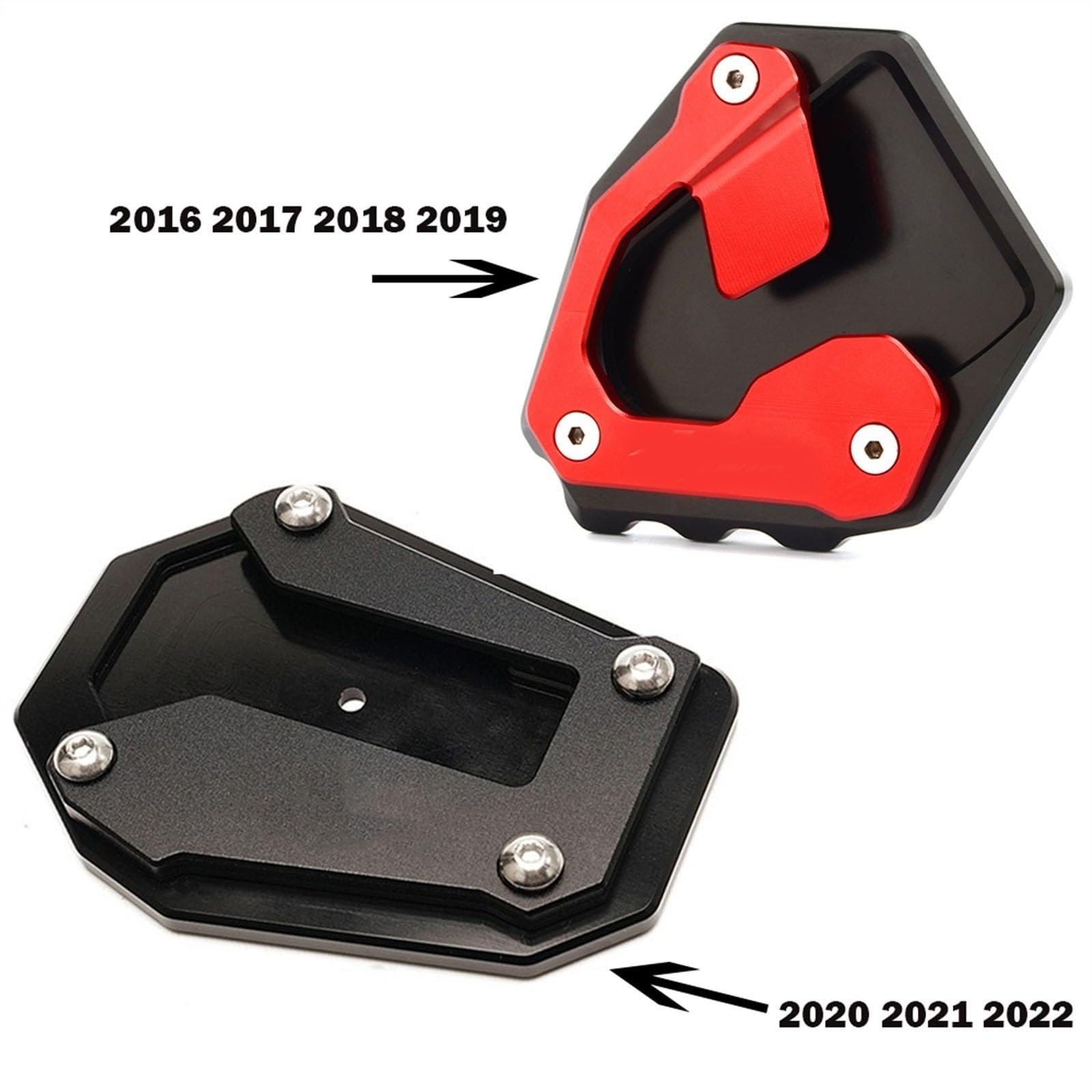 Agrandisseur De Béquille Latérale Pour Honda CRF1000L Africa Twin 2016-2019 - Extension Pied Béquille Aluminium CNC - Anti-Glisse Et Stable