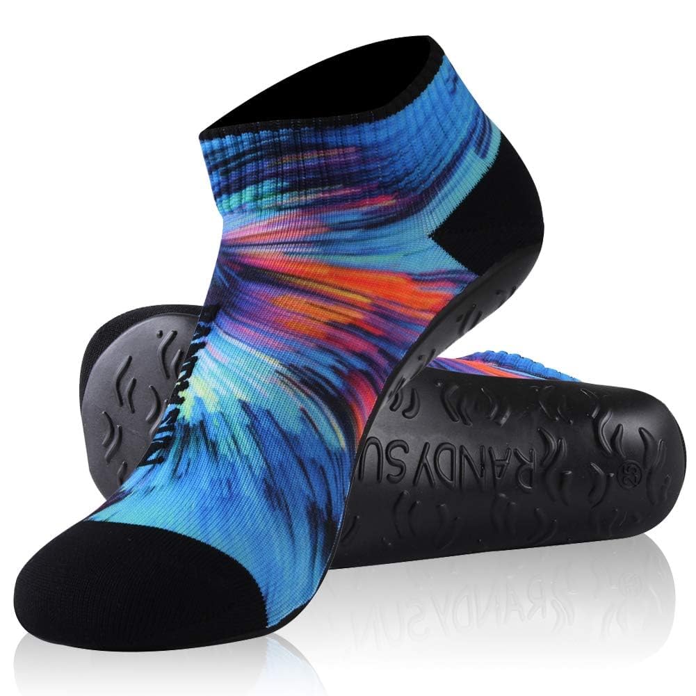 RANDY SUN Sockenschuhe Damen & Herren, Barfuß Beach Socken, Schnell Trocknend Strandsocken, für Beachvolleyball, Yoga, Surfen, 1 Paar
