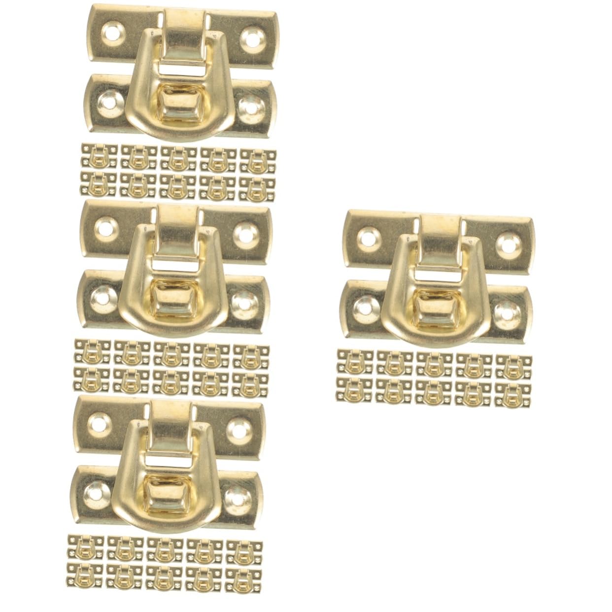 Uonlytech 4sets Wooden Box Buckle Packing Boxes Hasp Latch Buckle Small Lock Small Latch Hasp Buckle Latch Hasp Metal Hasp Lock Boxes Buckle Cabinet Hasp Latch Zinc Alloy Yellow 20pcs*4