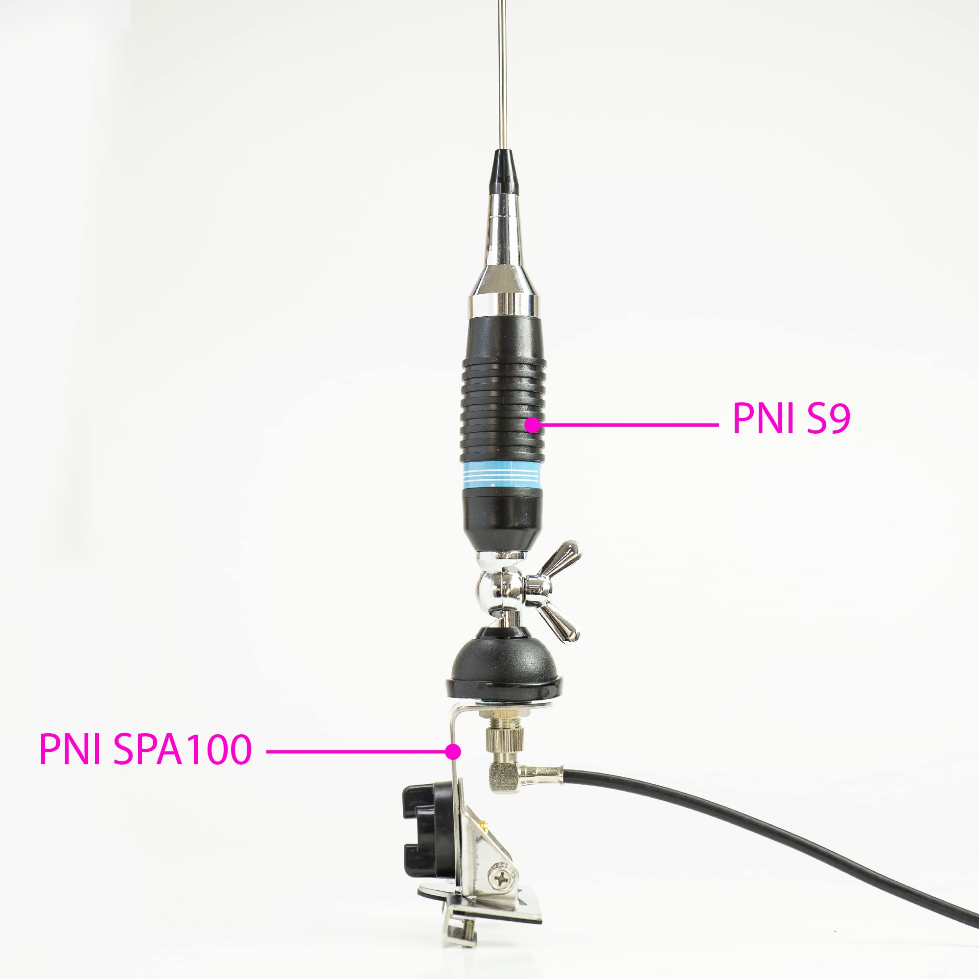 Antenna CB PNI S9 con farfalla lunghezza 120 cm con cavo RG58 4m